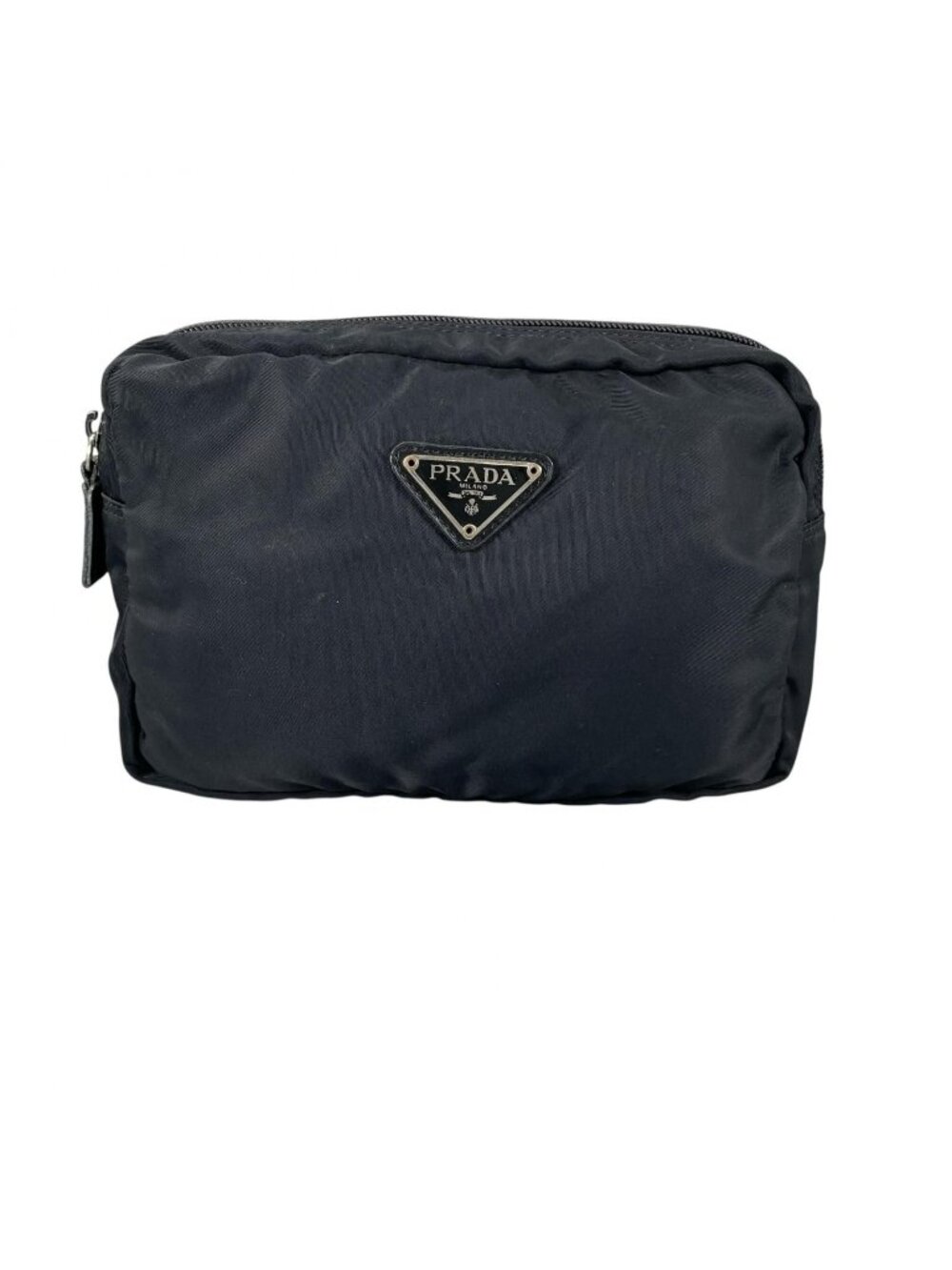 Prada Triangle Logo Pouch Nylon Black